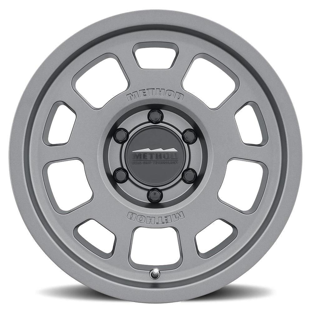 Method Aluminum Wheels 18x9 Bead Grip MR705 Bolt Pattern 5 On 150 Offset 25 Lip Size 1.22 Titanium SL