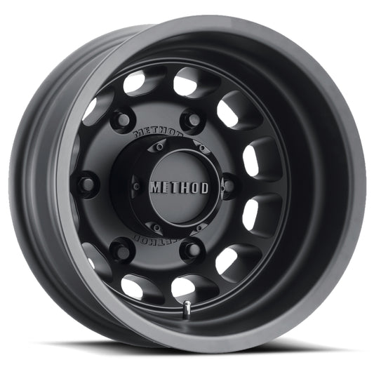 Method Aluminum Wheels 16x5.5 MR901 Dually Bolt Pattern 6 On 205 Offset -138 Lip Size 1.77 Matte Black