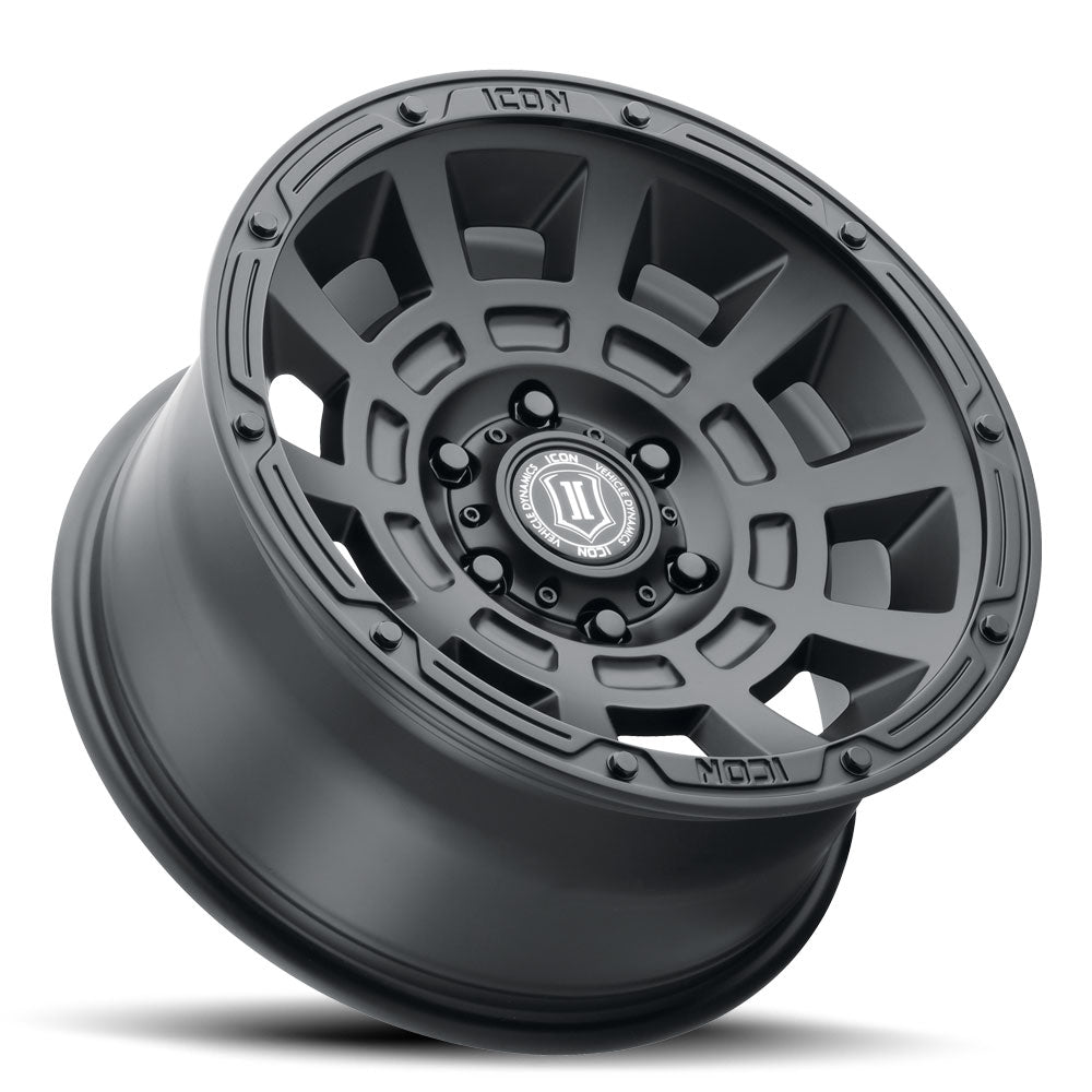 Thrust 17 X 8.5 Satin Black, ICON Alloys