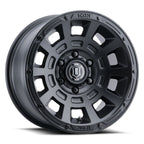 Compression 17 X 8.5 Satin Black, ICON Alloys