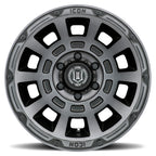Thrust 17 X 8.5 Satin Black, ICON Alloys