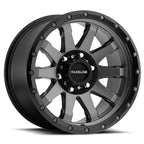Raceline Aluminum Wheels 17x8.5 Clutch 934G Gunmetal Gray Multi Spoke 0 Offset 5 on 139.7 Bolt Pattern 106.5 Bore