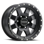 Raceline Aluminum Wheels 17x9 Defender 935B Satin Black Multi Spoke -12 Offset 5 on 139.7 Bolt Pattern 107.95 Bore