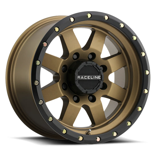 Raceline Aluminum Wheels 18x9 Defender 935BZ Bronze Multi Spoke -12 Offset 5 on 139.7 Bolt Pattern 107.95 Bore