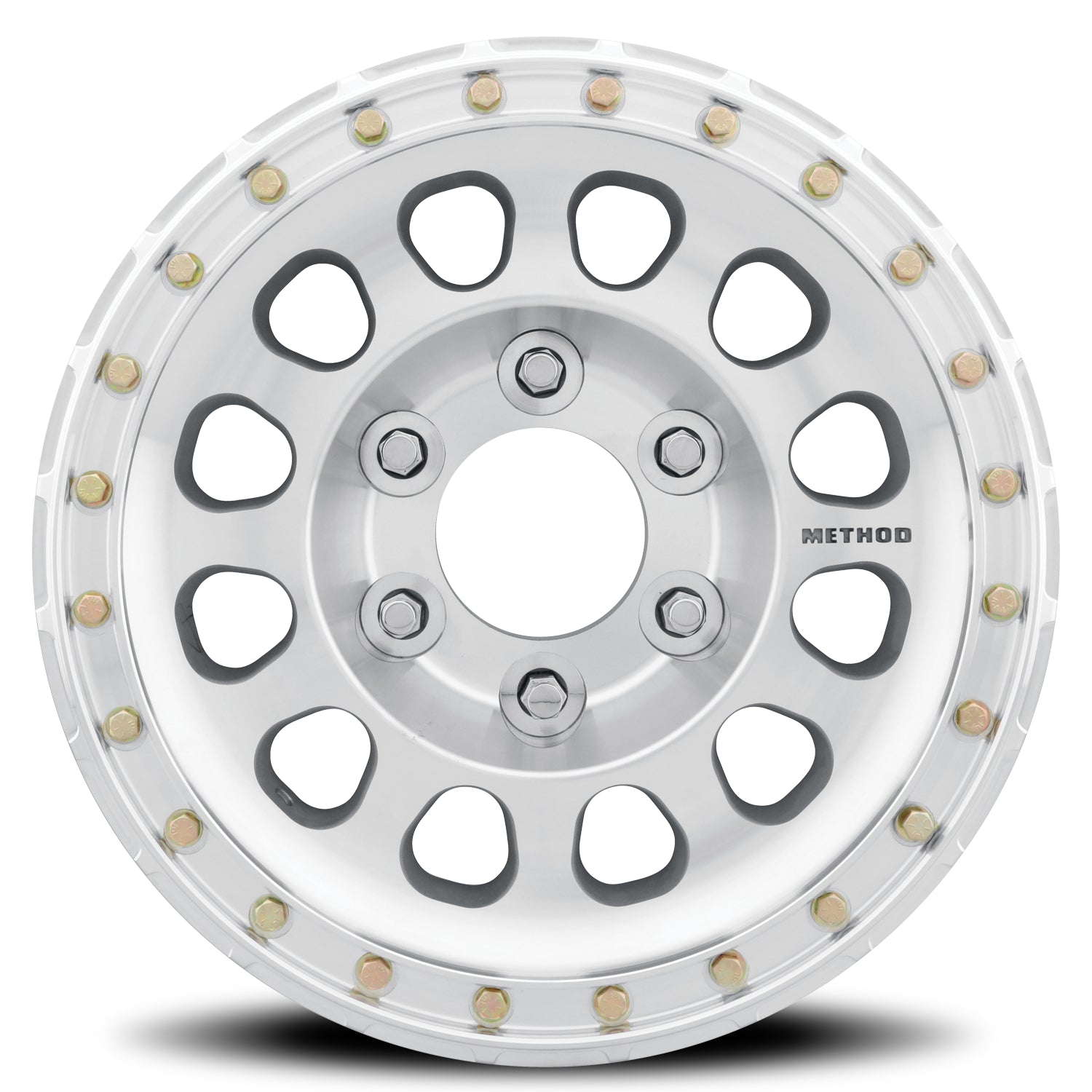 Method Aluminum Wheels 15x8 Beadlock MR103 Bolt Pattern 5 On 139.7 Offset -24 Lip Size 2.99 Raw Machined
