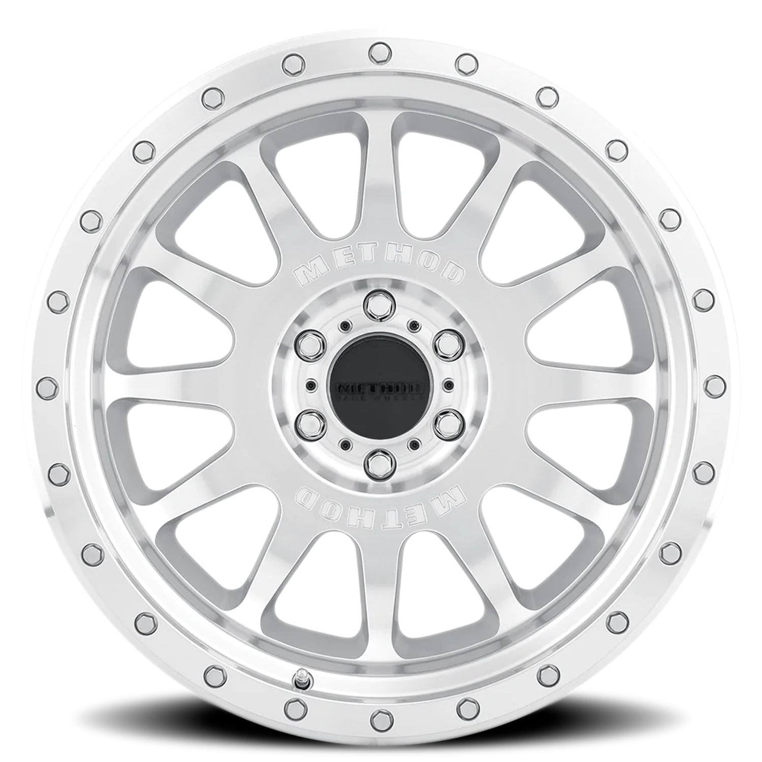 Method Aluminum Wheels 20x10 NV MR605 Bolt Pattern 8 On 180 Offset -24 Lip Size 2.83 Machined Silver SL Clear Coat