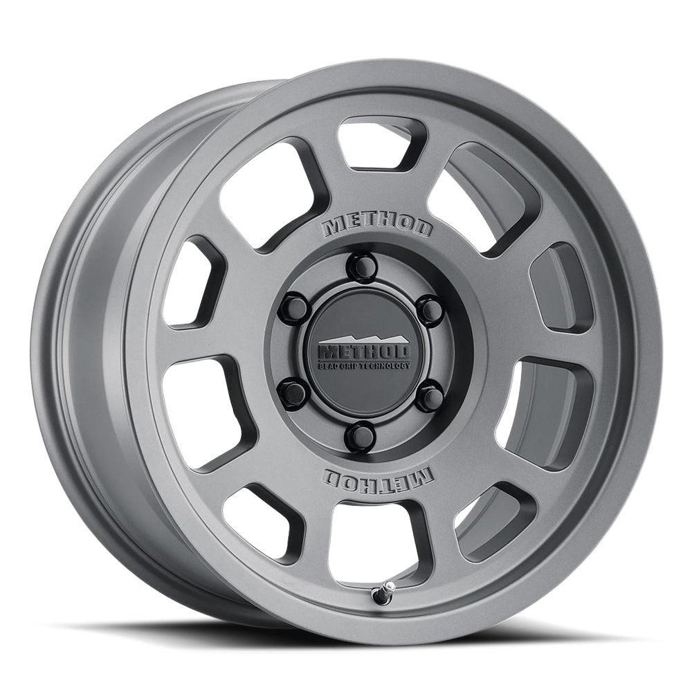 Method Aluminum Wheels 18x9 Bead Grip MR705 Bolt Pattern 5 On 150 Offset 25 Lip Size 1.22 Titanium SL