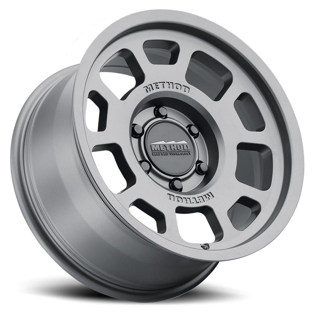 Method Aluminum Wheels 18x9 Bead Grip MR705 Bolt Pattern 5 On 150 Offset 25 Lip Size 1.22 Titanium SL