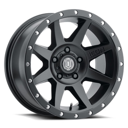 ICON Rebound 17x8.5 5x4.5 0mm Offset 4.75in BS 71.5mm Bore Satin Black Wheel-LTW Motorsports