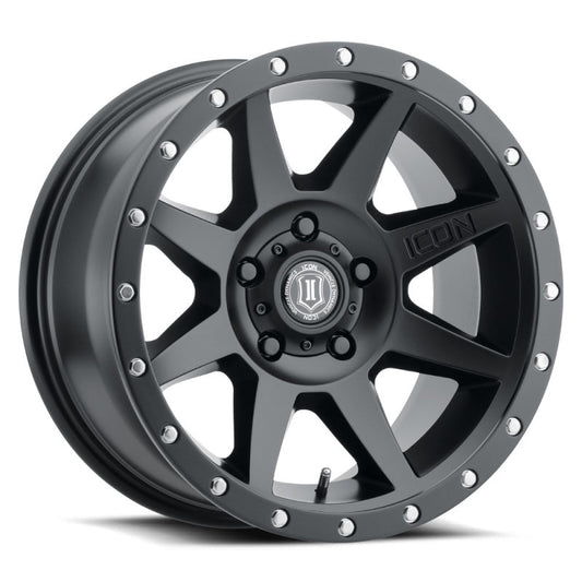 ICON Rebound 17x8.5 5x4.5 0mm Offset 4.75in BS 71.5mm Bore Satin Black Wheel-LTW Motorsports