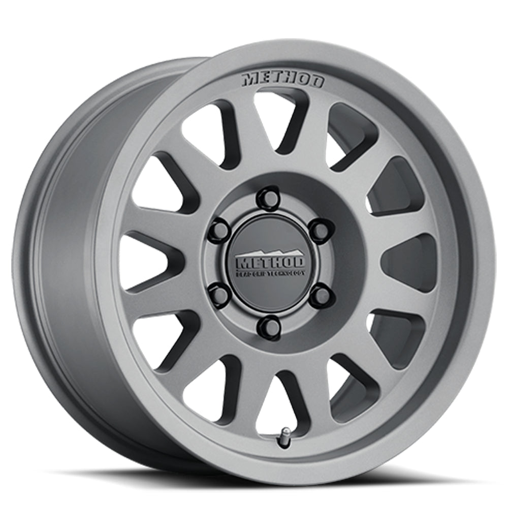 Aluminum Wheels 16x6.5 Bead Grip MR703 Bolt Pattern 6 On 180 Offset 90 Lip Size 0 Gloss Titanium SL Method