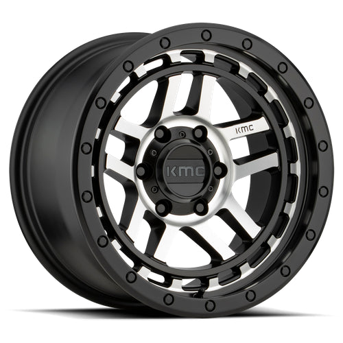 KM540 18X8.5 6X135 S-BLK MACH 00MM