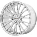KM706 20X10 5X4.5 BRUSHED SLV 40MM