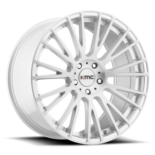 KM706 20X10 5X4.5 BRUSHED SLV 40MM
