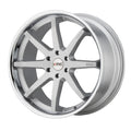 KM715 22X9.5 5X120 BRUSH SLV CHR LP 30MM