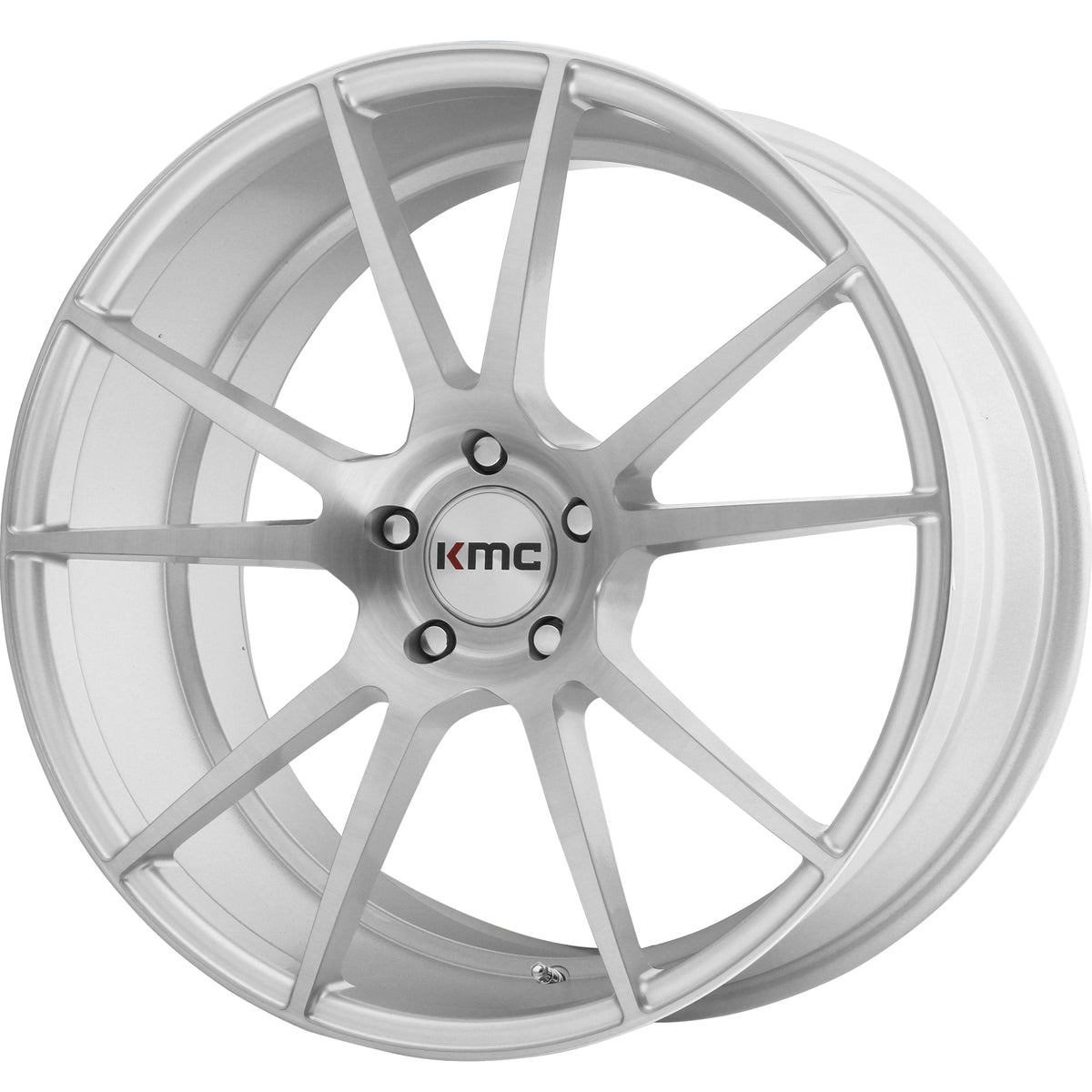 KM709 20X10 5X4.5 BRUSHED SLV 40MM