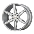 KM712 22X9.5 5X120 BRUSHED SLV 30MM