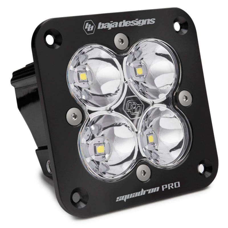 Baja Designs Squadron Pro Spot Pattern Black Flush Mount LED Light Pod - Clear-LTW Motorsports