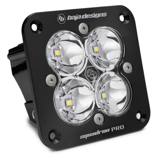 Baja Designs Squadron Pro Spot Pattern Black Flush Mount LED Light Pod - Clear-LTW Motorsports