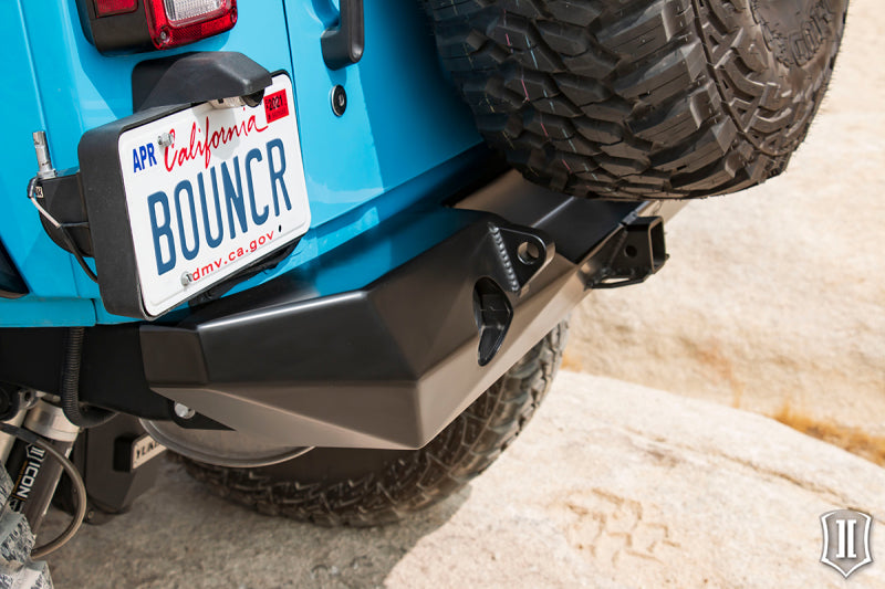 ICON 07-18 Jeep Wrangler JK Pro Series 2 Rear Bumper w/Hitch/Tabs-LTW Motorsports