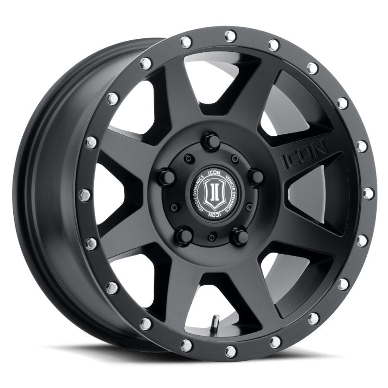 ICON Rebound 18x9 5x150 25mm Offset 6in BS 110.1mm Bore Satin Black Wheel-LTW Motorsports