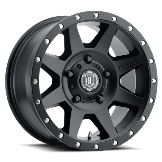 ICON Rebound 18x9 5x150 25mm Offset 6in BS 110.1mm Bore Satin Black Wheel-LTW Motorsports
