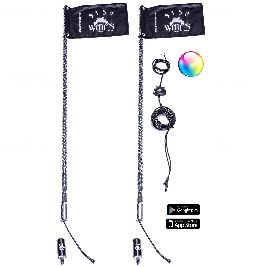 2x 187 LED Whips (1 Pair)-LTW Motorsports