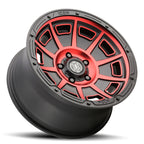 Victory 17 X 8.5 Satin Black W/ Red Tint, ICON Alloys