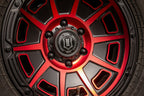 Victory 17 X 8.5 Satin Black W/ Red Tint, ICON Alloys