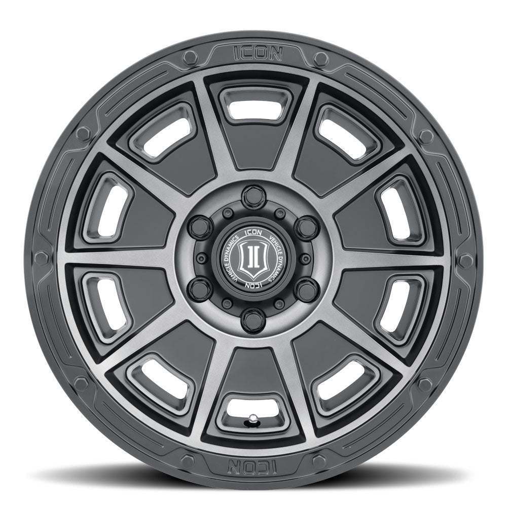 Victory 17 X 8.5 Smoked Satin Black, ICON Alloys