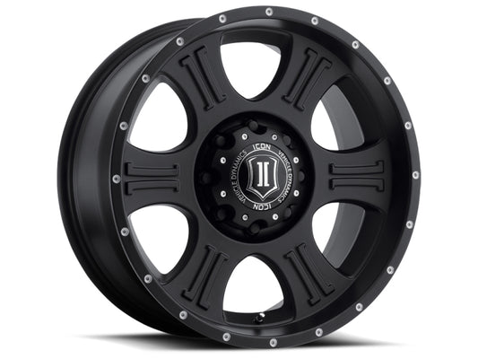 ICON Shield 20x9 5x150 16mm Offset 5.625in BS 110.1mm Bore Satin Black Wheel-LTW Motorsports