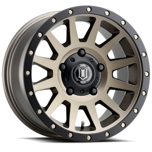 ICON Compression 17x8.5 5x150 25mm Offset 5.75in BS 110.1mm Bore Bronze Wheel-LTW Motorsports