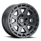 Compass 17 X 8.5 / 6X135 / 6MM / 5 Inch Back Space Satin Black, ICON Alloys