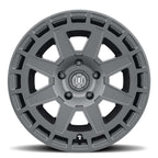 Compass 17 X 8.5 / 6X135 / 6MM / 5 Inch Back Space Satin Black, ICON Alloys