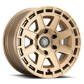 Compass 17 X 8.5 / 6X5.5 / 0MM / 4.75 Inch Back Space Satin Brass, ICON Alloys