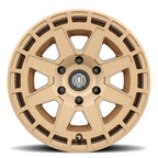 Compass 17 X 8.5 / 6X5.5 / 0MM / 4.75 Inch Back Space Satin Brass, ICON Alloys