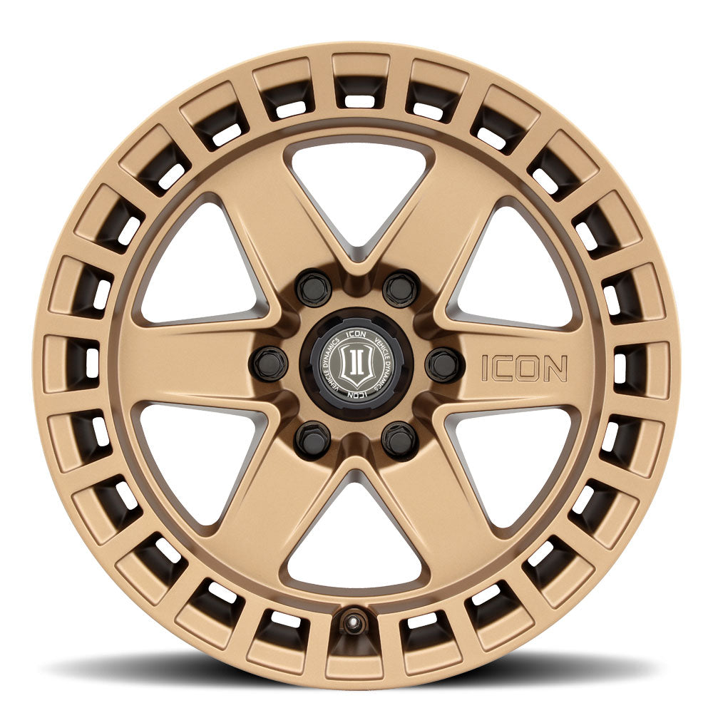 Raider 17 X 8.5 Satin Brass, ICON Alloys