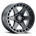 Raider 17 X 8.5 / 6 X 5.5 / 0 MM / 4.75 Inch Back Space Satin Black, ICON Alloys