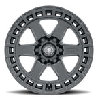 Raider 17 X 8.5 / 6 X 5.5 / 0 MM / 4.75 Inch Back Space Satin Black, ICON Alloys