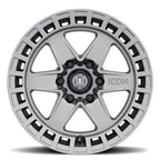 Raider 17 X 8.5 / 6 X 120 / 0 MM / 4.75 Inch Back Space Titanium, ICON Alloys