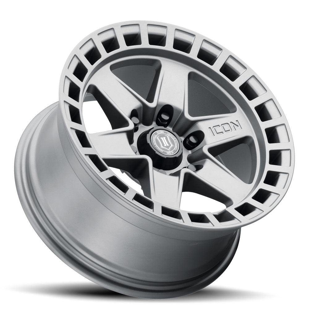 Raider 17 X 8.5 / 6 X 120 / 0 MM / 4.75 Inch Back Space Titanium, ICON Alloys
