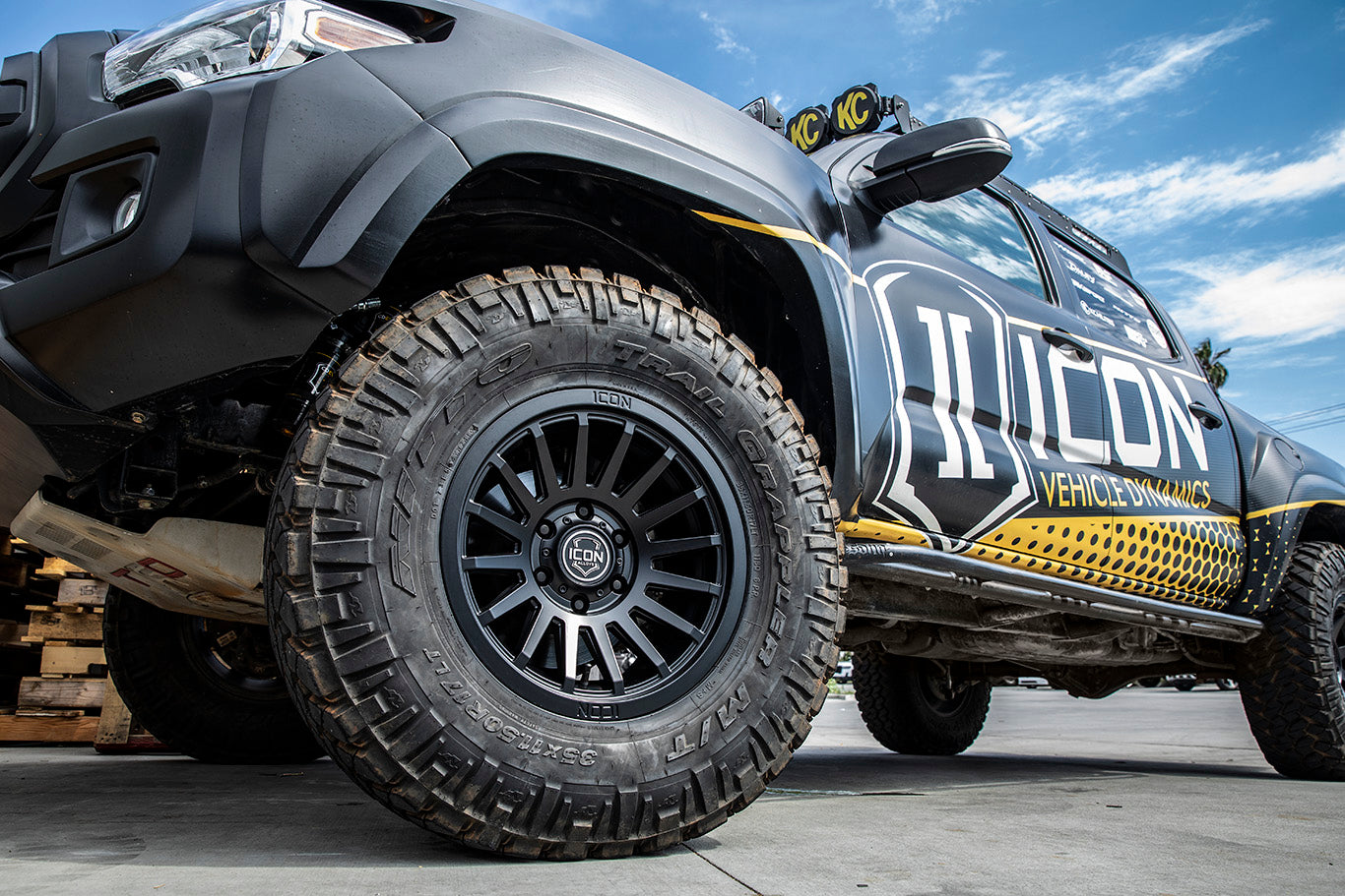 Recon Six 17 X 8.5 / 5 X 150 25MM Offset 5.75 Inch Back Space Satin Black, ICON Alloys