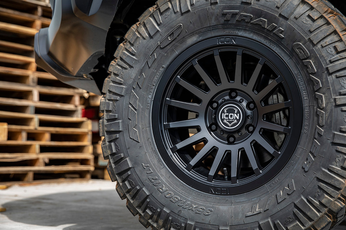 Recon Six 17 X 8.5 Satin Black, ICON Alloys