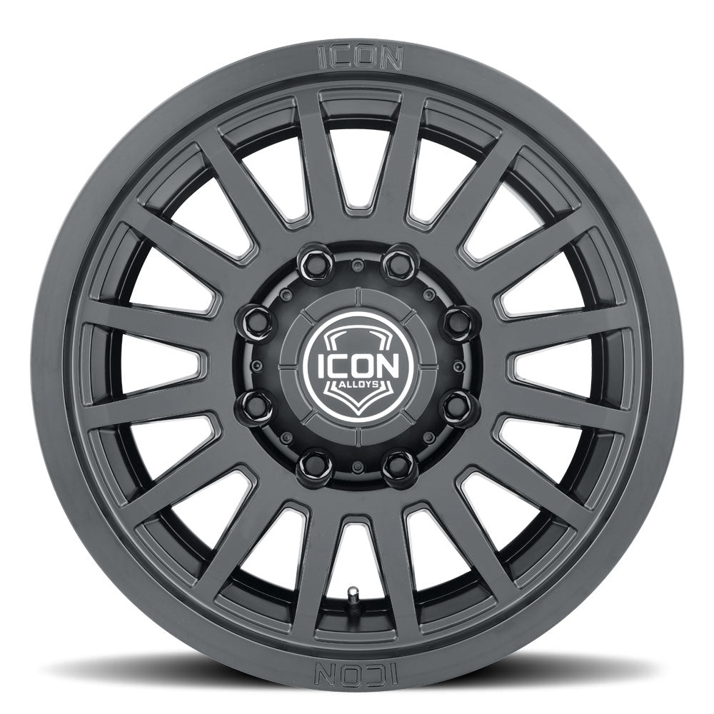 Recon Six 18 X 9 / 8 X 6.5 12MM Offset 5.5 Inch Back Space Satin Black, ICON Alloys