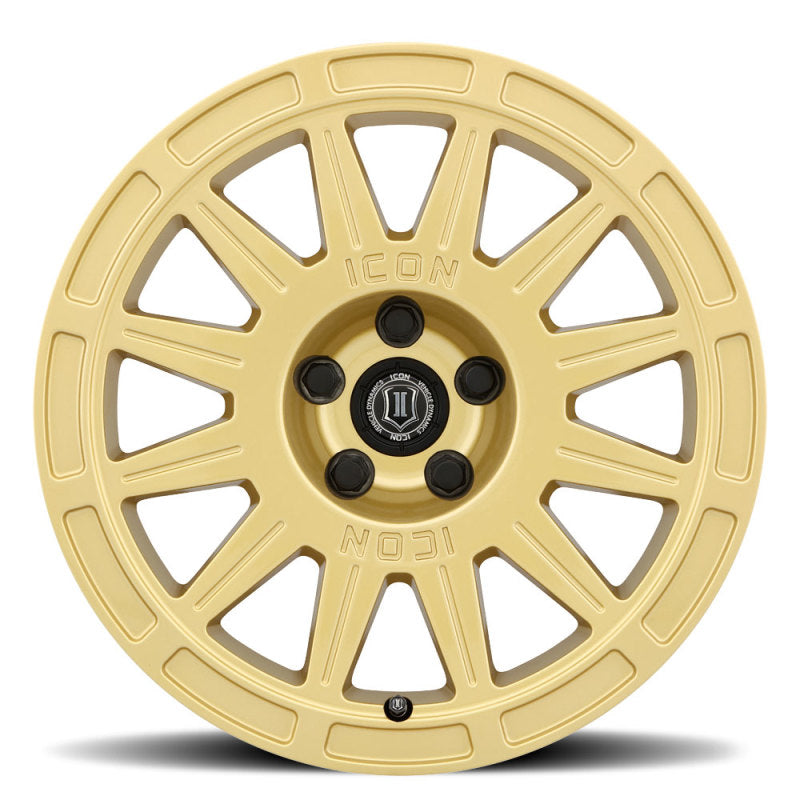 ICON Ricochet 17x8 5x4.5 38mm Offset 6in BS - Gloss Gold Wheel-LTW Motorsports