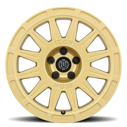 ICON Ricochet 17x8 5x4.5 38mm Offset 6in BS - Gloss Gold Wheel-LTW Motorsports