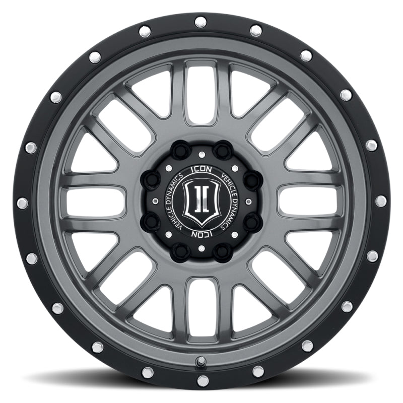 ICON Alpha 20x9 8x170 0mm Offset 5in BS 125.2mm Bore Gun Metal Wheel-LTW Motorsports