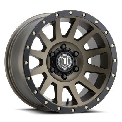 ICON Compression 18x9 5x5 -12mm Offset 4.5in BS Bronze Wheel-LTW Motorsports