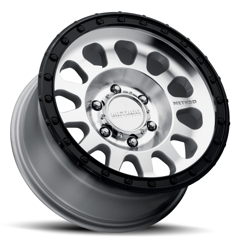Method MR315 17x9 -12mm Offset 6x5.5 106.25mm CB Machined Wheel - Gloss Black Lip