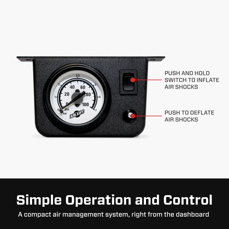 Air Lift Load Controller Ii - Single Gauge w/ Lps 5 PSI Min.-LTW Motorsports